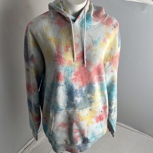 Feat Blanket Blend tie dye rainbow super soft front pocket pullover hoodie